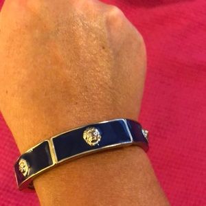 Blue enamel bracelet w lions